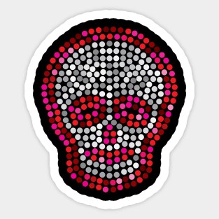 Skull big Sequins Sticker